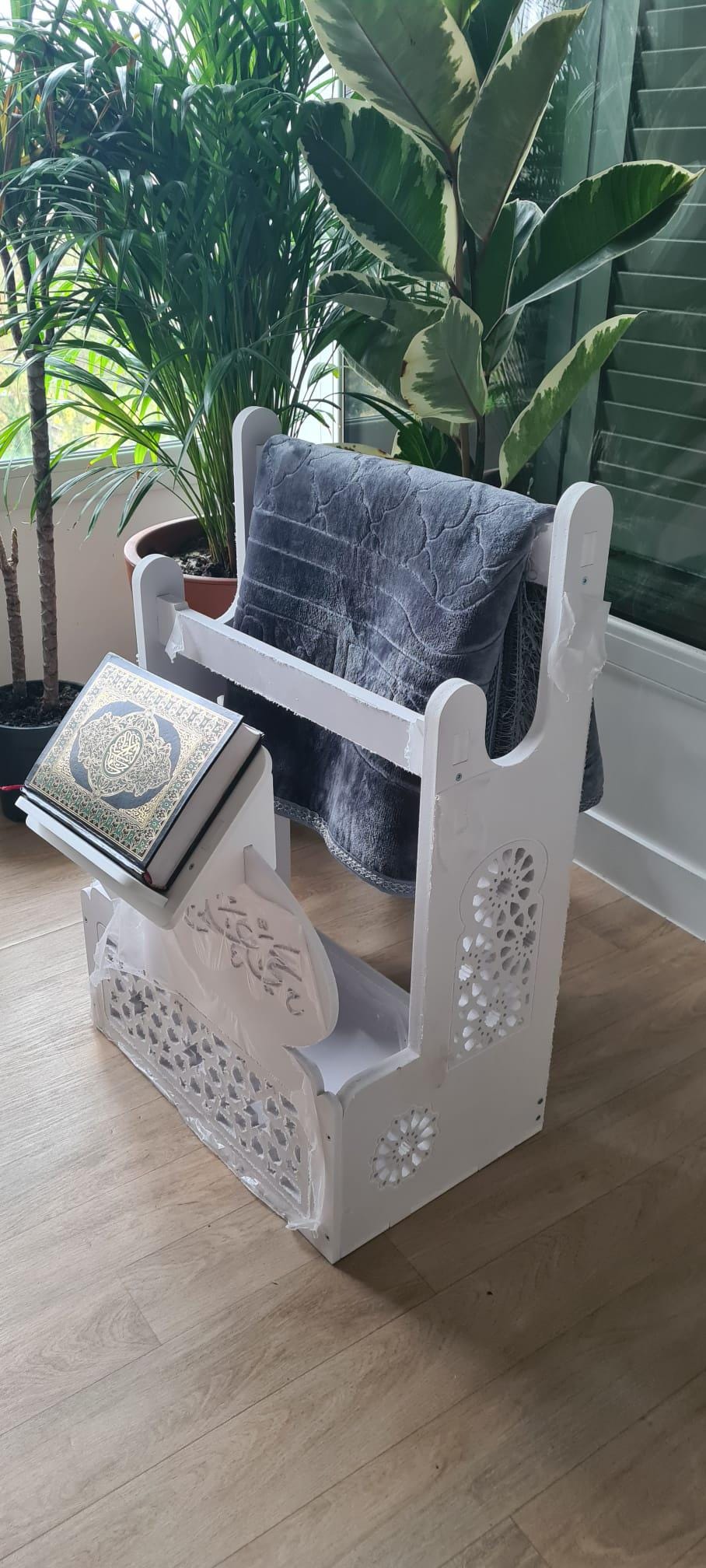 Support Ergonomique pour Tapis avec Porte-Coran