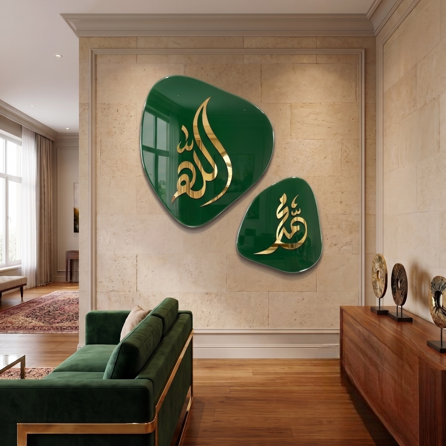 Duo de Tableaux de Calligraphie en Résine
